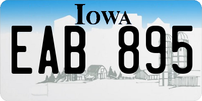 IA license plate EAB895