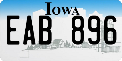 IA license plate EAB896