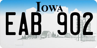 IA license plate EAB902