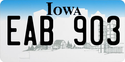 IA license plate EAB903