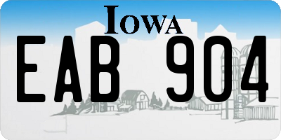 IA license plate EAB904