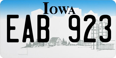 IA license plate EAB923