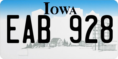 IA license plate EAB928