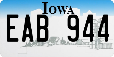 IA license plate EAB944