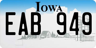 IA license plate EAB949