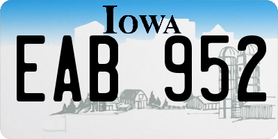 IA license plate EAB952