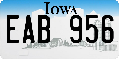 IA license plate EAB956