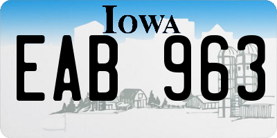 IA license plate EAB963