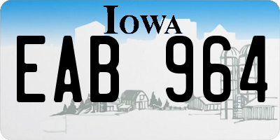 IA license plate EAB964