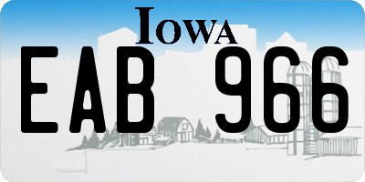 IA license plate EAB966