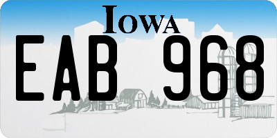 IA license plate EAB968