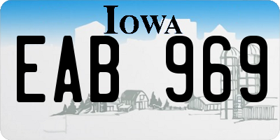 IA license plate EAB969