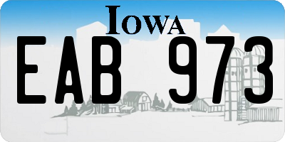 IA license plate EAB973