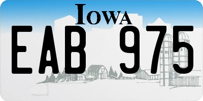 IA license plate EAB975