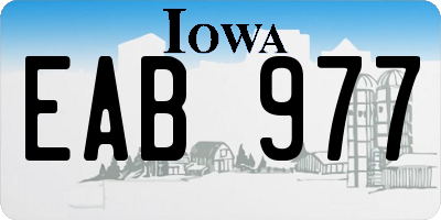 IA license plate EAB977