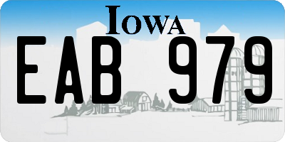 IA license plate EAB979