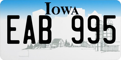 IA license plate EAB995