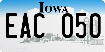 IA license plate EAC050