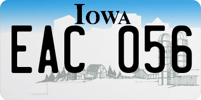 IA license plate EAC056