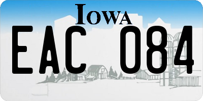 IA license plate EAC084