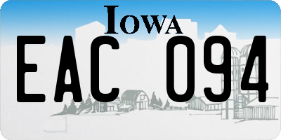 IA license plate EAC094