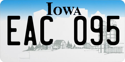 IA license plate EAC095