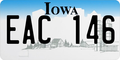 IA license plate EAC146