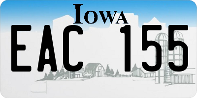 IA license plate EAC155