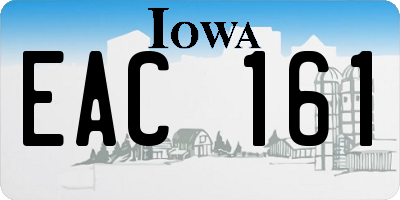 IA license plate EAC161