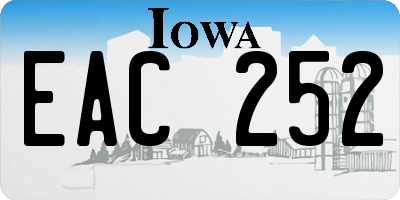 IA license plate EAC252