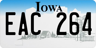 IA license plate EAC264