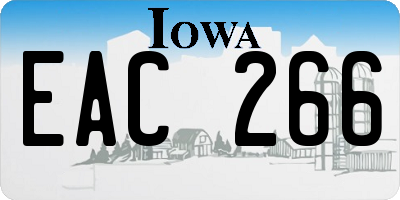 IA license plate EAC266