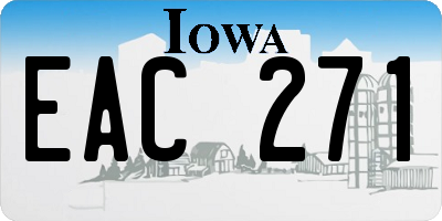 IA license plate EAC271