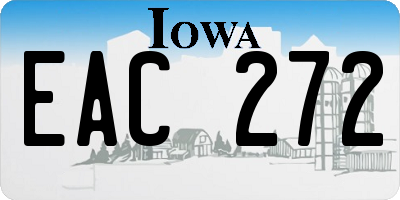 IA license plate EAC272