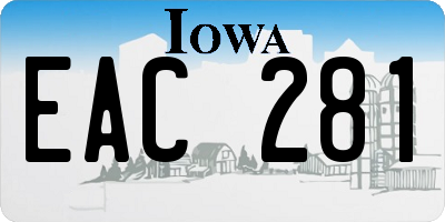 IA license plate EAC281