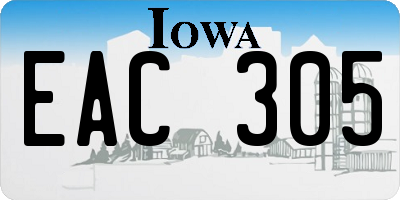IA license plate EAC305