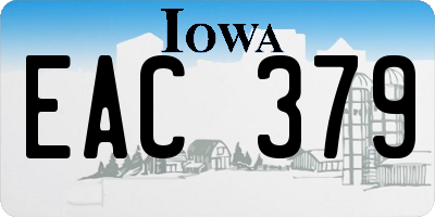 IA license plate EAC379