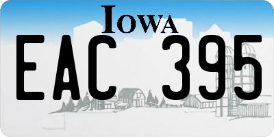 IA license plate EAC395