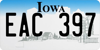 IA license plate EAC397