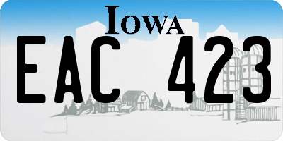 IA license plate EAC423