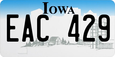 IA license plate EAC429