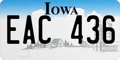 IA license plate EAC436