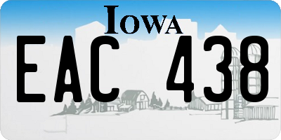 IA license plate EAC438