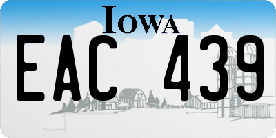 IA license plate EAC439