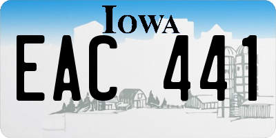 IA license plate EAC441