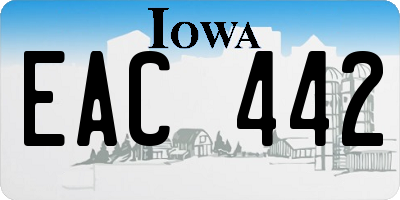 IA license plate EAC442