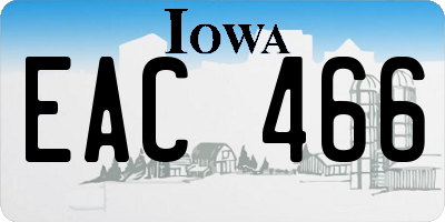 IA license plate EAC466