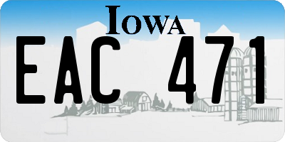 IA license plate EAC471