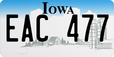 IA license plate EAC477