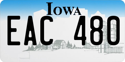 IA license plate EAC480